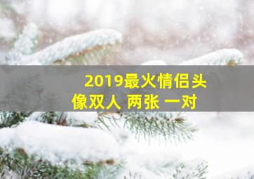 2019最火情侣头像双人 两张 一对